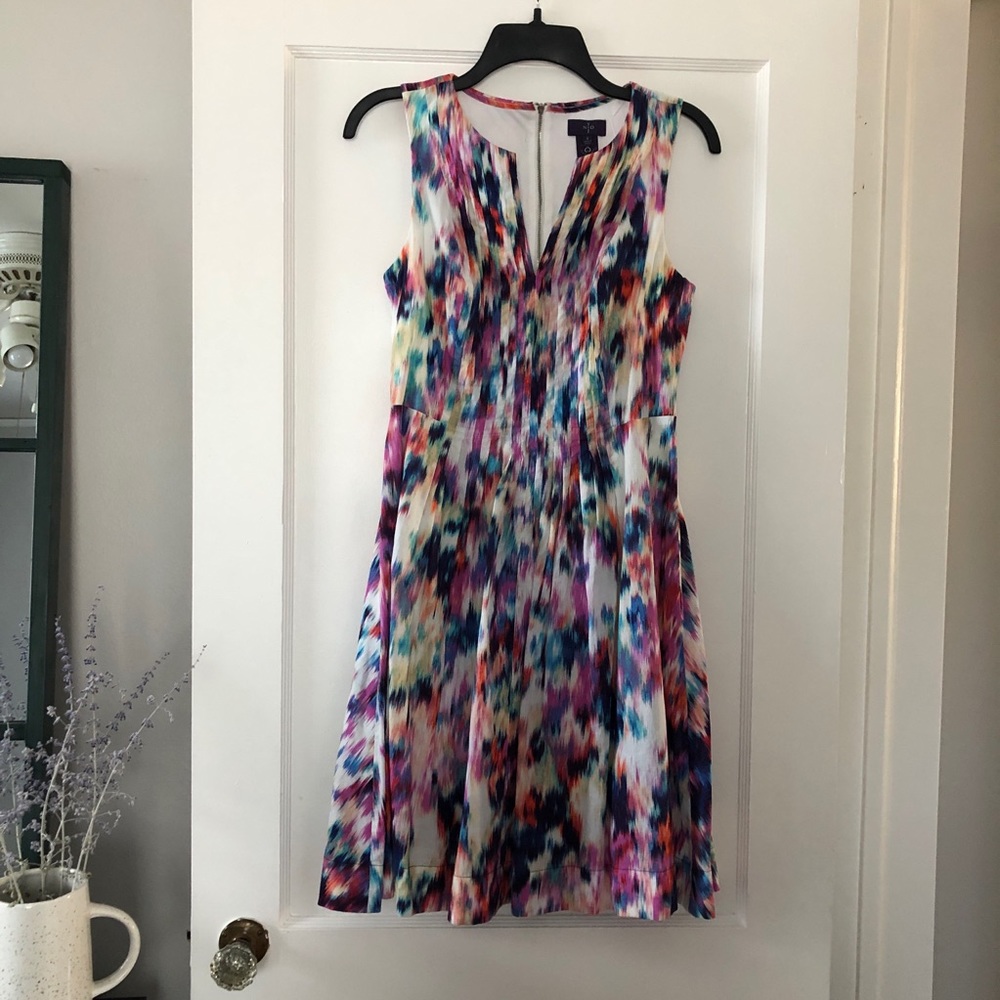 Multicolored Watercolor NYDJ Dress